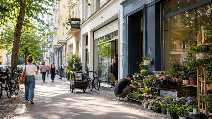 Hamburger Quartier, modernes Büro und natürliche Kundensituation