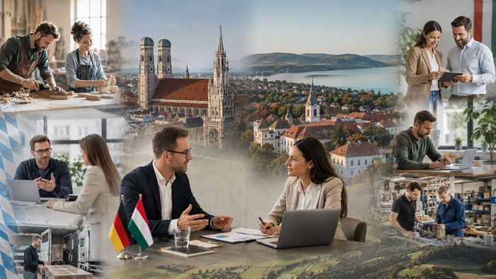 Regionale Wirtschaftsräume in Bayern und Veszprém, der nördliche Balaton und der Bakony im Vergleich
