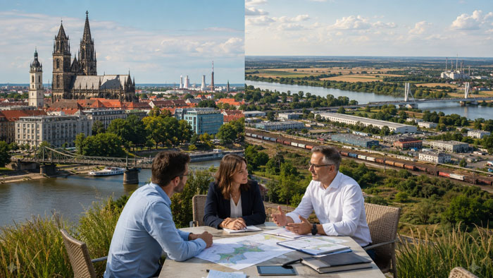 Regionale Wirtschaftsräume in Sachsen-Anhalt und Jász-Nagykun-Szolnok und Szolnok im Vergleich